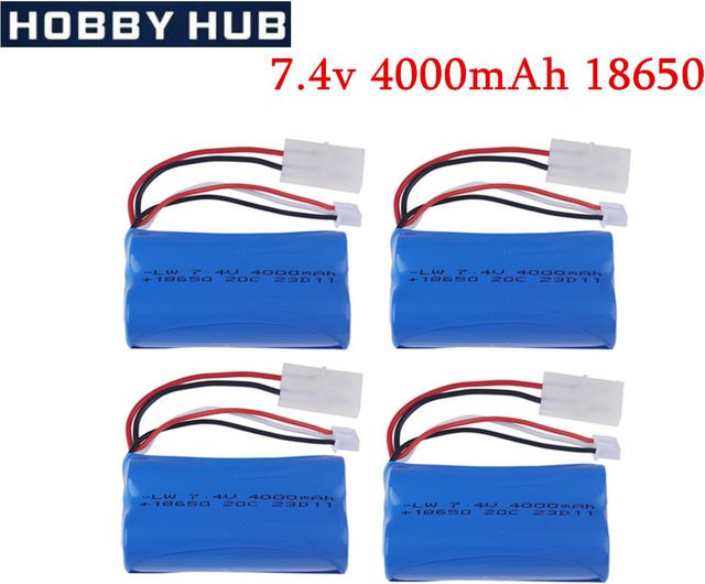 RC.BURST Li-Ionen-Akku 7,4 V 4000 mAh 2S mit Tamiya-Stecker in Blau für RC-Modelle - Bild 1