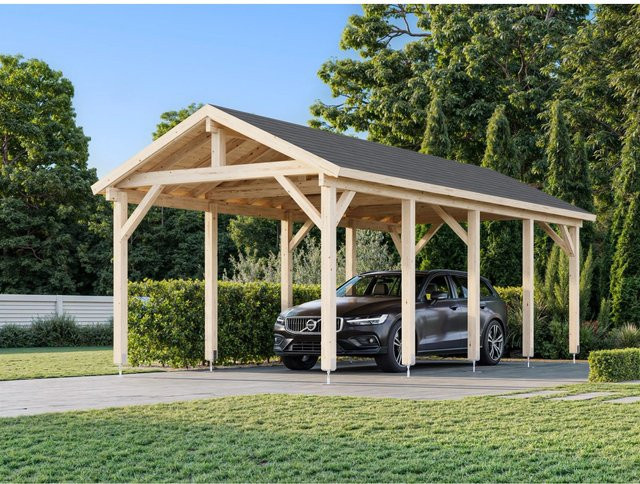 Palmako Carport Robert aus Holz in Weiß lackiert B: 732 cm, T: 315 cm - Bild 1