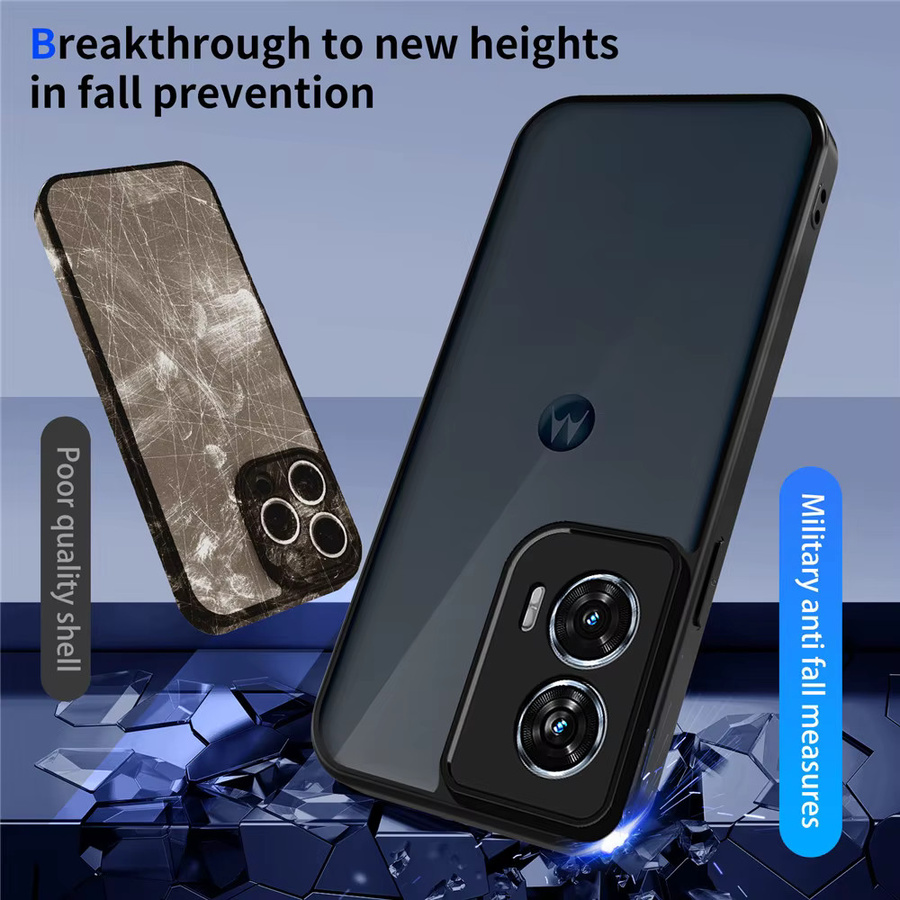 Stoßfeste Handyhülle mit Soft-Touch-Oberfläche für Motorola G86 G56 G35 G55 G85 G24 G34 G54 G82 G52 G06 G57 G67 Power in Schwarz - Bild 5