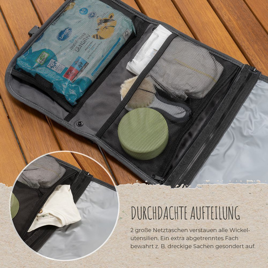 Reer Wickel-Kit Growing in Grau aus recyceltem PET-Material, faltbar - Bild 3