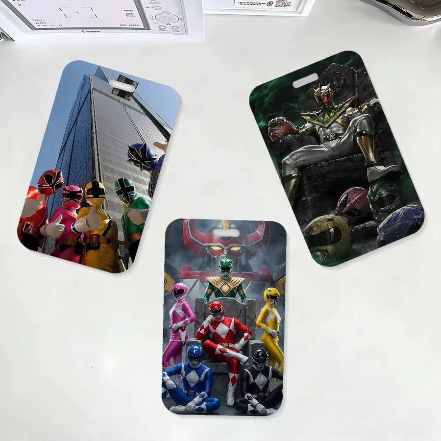 Power Rangers Ausweishalter mit Umhängeband für Schule und Büro, Multicolor - Bild 3