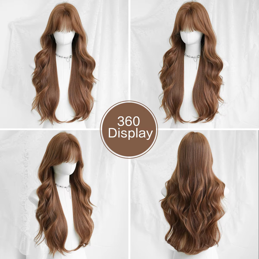 7JHH WIGS Perücke, lange gewellte Kupferperücke, Damen - Bild 4