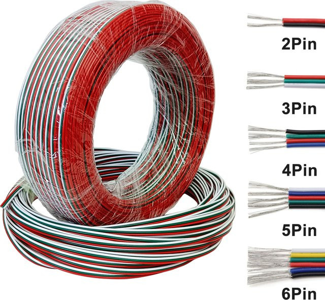 FUNZENXIN LED Stromverlängerungskabel 22AWG für WS2811 WS2812B WS2815 RGBW RGBCCT LED-Streifen in verschiedenen Pin-Ausführungen - Bild 1