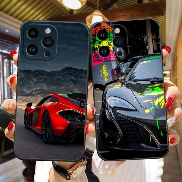 Silikon Handyhülle im Luxus Sportwagen Design für Apple iPhone 17 Air 16 16E 15 14 13 12 11 Pro XS Max 8 7 SE Plus in Multicolor - Bild 1