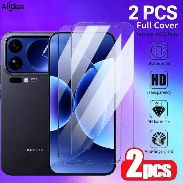 2er-Pack Displayschutzfolien aus gehärtetem Glas für Xiaomi 17 Pro Max 15 14 13 12T 11T Pro, transparent - Bild 1
