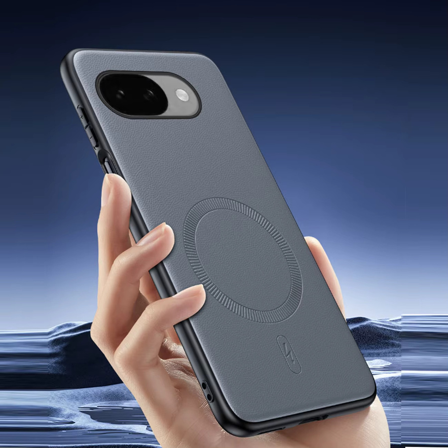 Stoßfeste Leder-Magnethülle für Google Pixel 10 9 8 Pro XL mit MagSafe-Unterstützung für kabelloses Laden in Braun - Bild 2