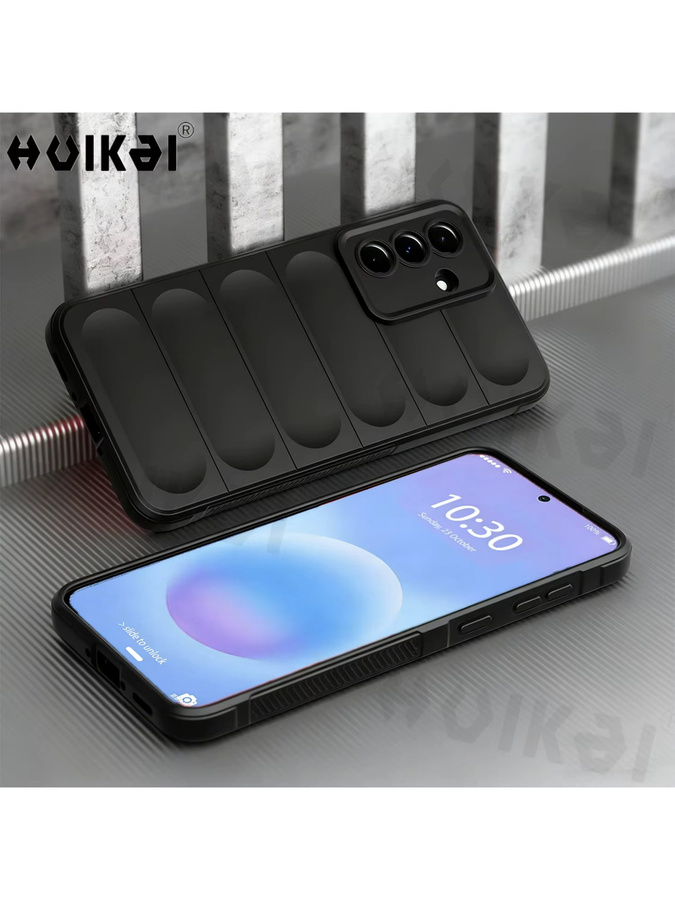 Huikai Silikonhülle für Samsung Galaxy A57 und Samsung Galaxy A37 in Schwarz mit Mikrofaserfutter und stoßfestem Kameraschutz - Bild 7