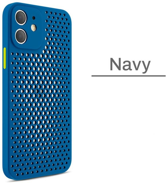 Aibairuixin Silikonhülle für iPhone in Blau, atmungsaktiv, kühlend und stoßfest - Bild 1