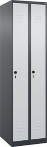 C+P Spind Classic PLUS Garderobenschrank mit 2 Abteilen, Anthrazit und Grau, H x B x T: 185 x 50 x 50 cm - Bild 1