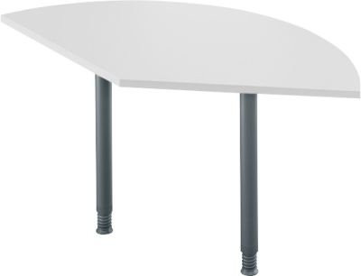 SSI Schäfer Ansatztisch 135 Grad in Lichtgrau und Anthrazit, B/T: 80 x 80 cm - Bild 1