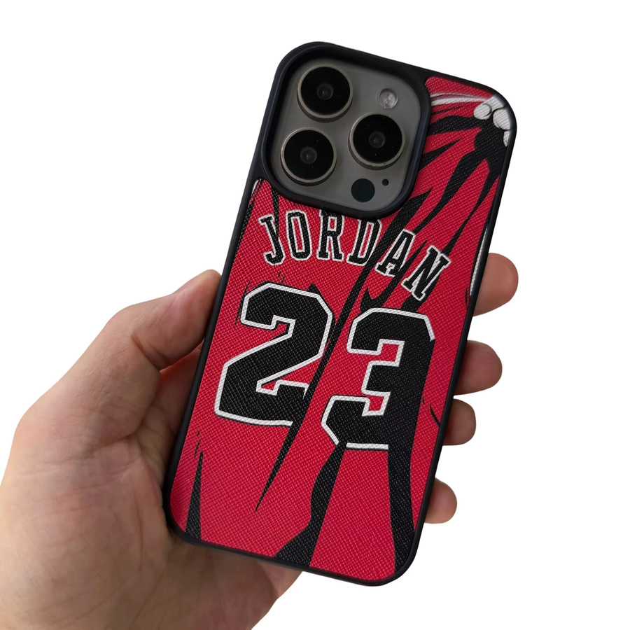 VNTK Basketball Handyhülle aus Leder im Jersey-Design für iPhone 17 16 15 14 13 12 11 Pro Max und Plus - Bild 4