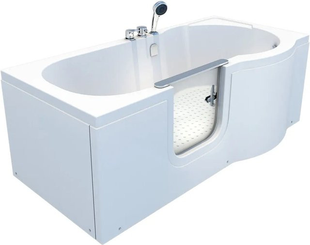 AcquaVapore Seniorenwanne S12-L mit Tür in Weiß, rechteckig, B/T: 170 x 85 cm - Bild 1