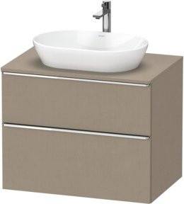 Duravit Waschtischunterschrank D-Neo in Beige und Weiß, Wandmontage, Modernes Design mit Schubladen und Türen, Breite: 80 cm, Tiefe: 55 cm, Höhe: 66,4 cm - Bild 1