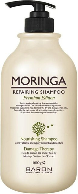 Baron Moringa Repairing Shampoo, 1000 ml, strapaziertes Haar, Kollagen - Bild 1