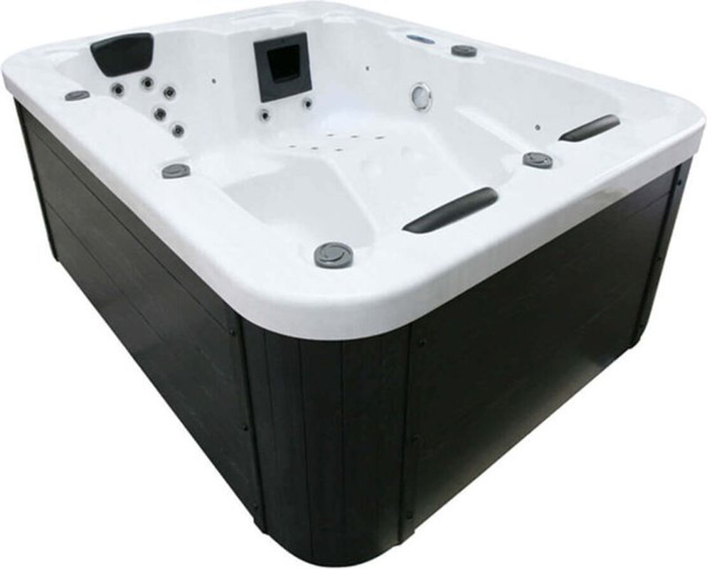 Home Deluxe Outdoor Whirlpool White Marble Pure in Weiß mit Marmor-Optik für 3 Personen B/T: 210 x 160 cm - Bild 2