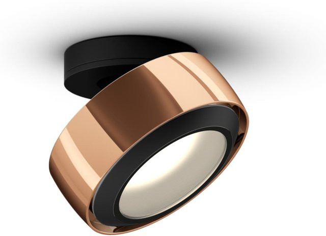 Occhio Più R alto VOLT LED-Deckenstrahler in Rose Gold und Schwarz Matt mit Glas-Cone und warmweißem Licht (3000K) - Bild 1