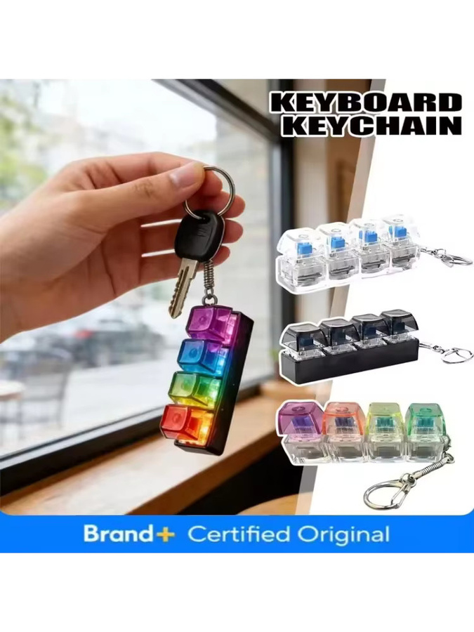 Amagi Fingertip-Tastatur-Schlüsselanhänger, RGB-Tastatur, Fidget-Spielzeug mit Lichtern - Bild 6