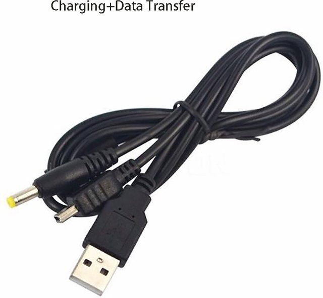 Sony USB-Ladekabel und Datenübertragungskabel für PSP 1000 2000 3000 in Schwarz, Länge: 1,2 m - Bild 1