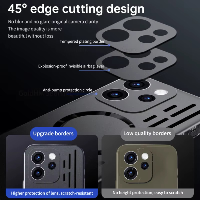 Ultradünne Ice-Touch Schutzhülle für Oppo Reno 15, Reno 14 Pro, Find X9 und Find X8 Pro mit MagSafe-Ladefunktion und Anti-Drop-Schutz in Silber - Bild 4