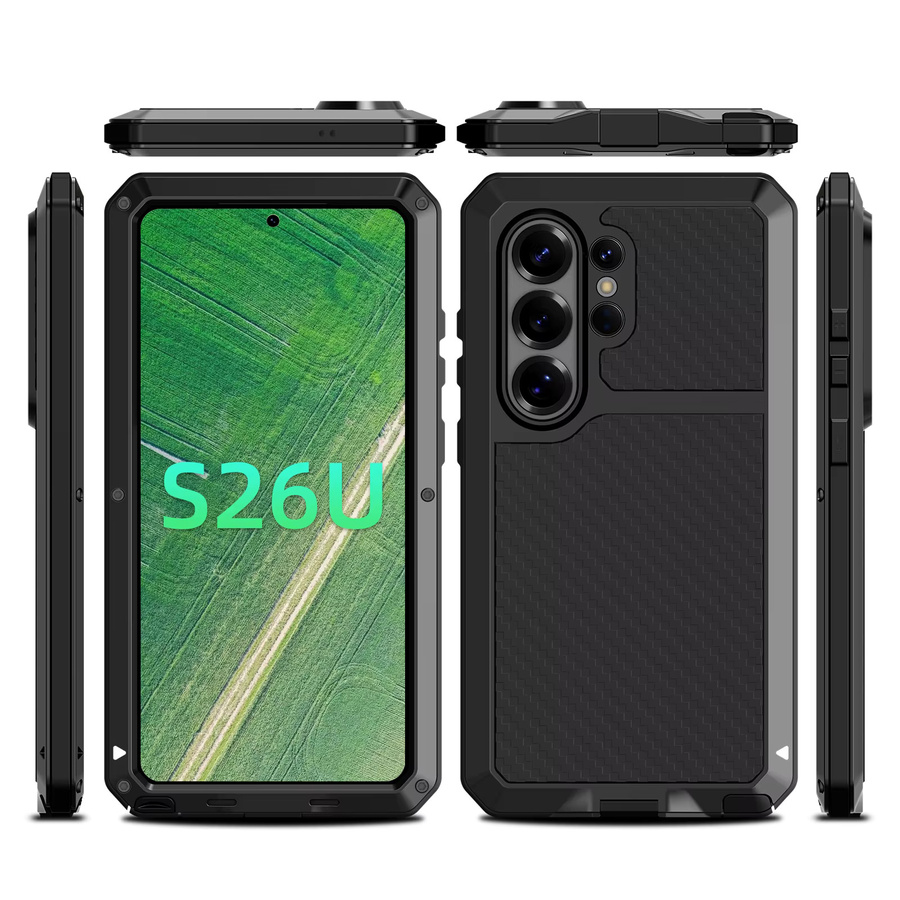 Robuste und sturzsichere Handyhülle aus Aluminiumlegierung für Samsung S26 Ultra, S25, S24, S23 in Schwarz - Bild 5