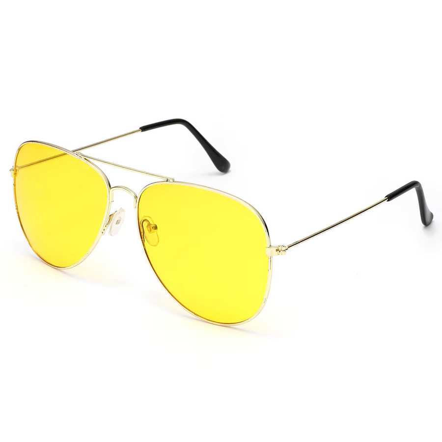 Pilotensonnenbrille Aviator, Metall, Gold, Vollrand, Unisex - Bild 1