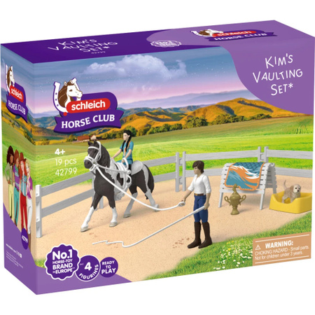 Schleich Horse Club Kim's Voltigier Set Spielfigur und Pferde