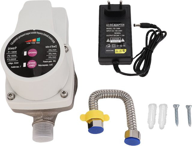 Aramox Automatische Druckerhöhungspumpe mit bürstenlosem Motor und 3 Geschwindigkeiten in Grau oder Weiß - Bild 1