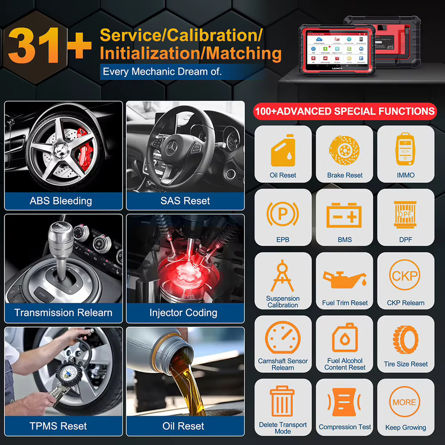 LAUNCH X431 PRO ELITE 2026 Kfz-Diagnosegerät in Schwarz mit OBD2 Scanner, CAN FD/DOIP Unterstützung, ECU-Codierung und bidirektionaler Steuerung sowie 31 Reset-Funktionen - Bild 4
