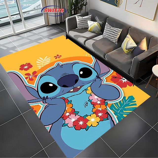 Karpetti Disney Lilo & Stitch Themen-Teppich, mehrfarbig, rutschfest und maschinenwaschbar, B/T: 90 x 130 cm - Bild 1