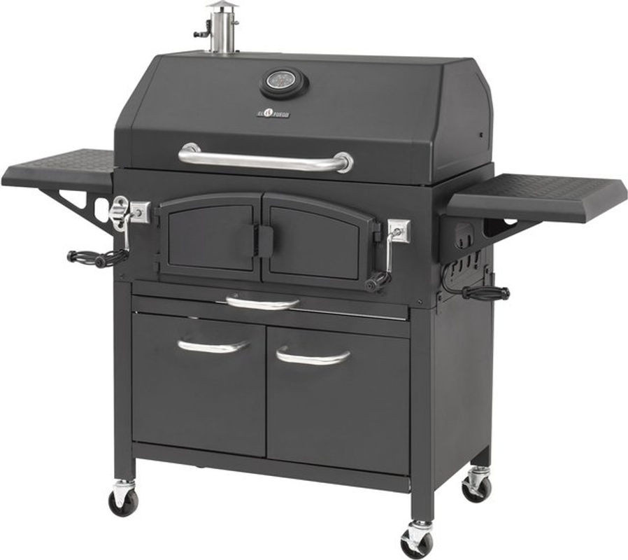 El Fuego Holzkohlegrill-Smoker Grand Ontario aus Stahl in Schwarz - Bild 1