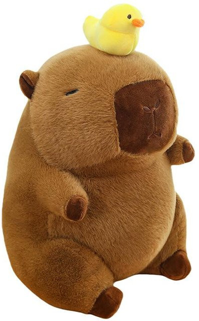 Yiran toy Capybara-Plüschtier-Set, Mama mit 4 kleinen Capybaras, Capybara-Plüschtiere, Stofftierkissen, Schildkrötenrucksack, Autodeko - Bild 1