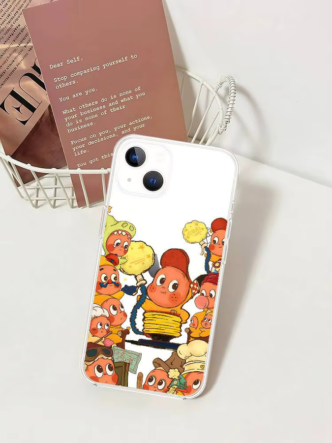 Kawaii T-Twinkle stoßfeste und transparente Handyhülle für iPhone 17, 16, 15, 14, 13, 12, 11 Pro Max in Transparent - Bild 4