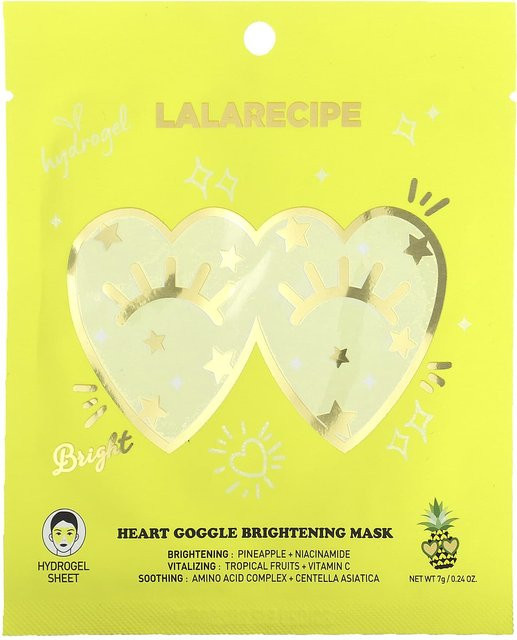 Lalarecipe Heart Goggle Aufhellende Schönheitsmaske, Augen, 7g, Beige - Bild 1