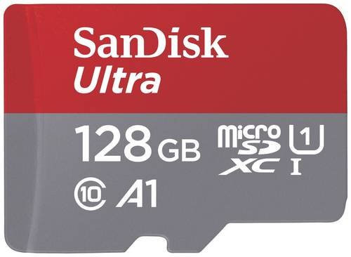 SanDisk Ultra microSDXC Speicherkarte 128GB mit SD Adapter, A1 Application Performance Class, UHS-I - Bild 1