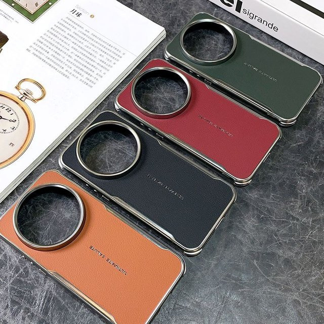 Xiaomi Mi 17 Ultra Schutzhülle aus PU-Leder mit magnetischer kabelloser Ladefunktion in Rot - Bild 1