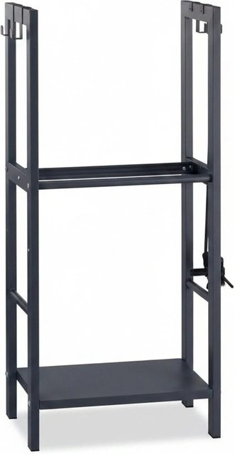 Relaxdays Kaminholzregal aus Stahl in Anthrazit mit 2 Ablagen, B/T/H: 100 x 40 x 30 cm - Bild 1