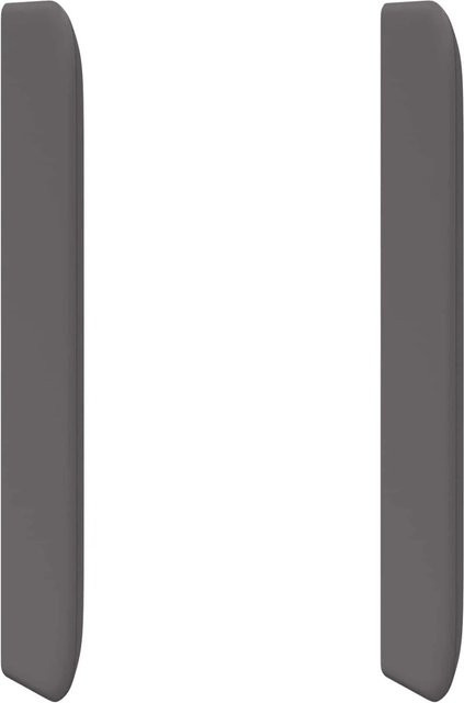 vidaXL Kopfteil Ohr Grau, gepolstertes Kopfteil aus Kunstleder, B/T/H: 80 x 16 x 4 cm - Bild 1