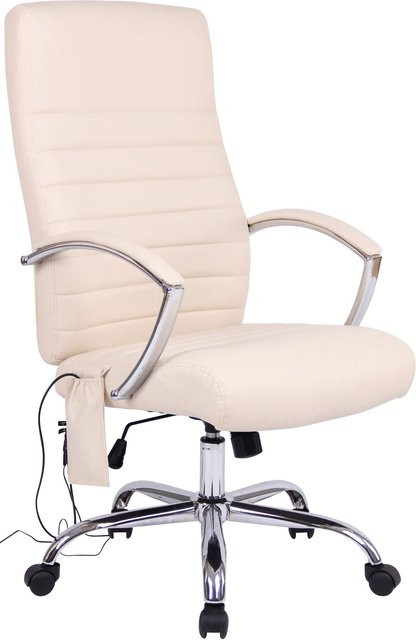 TPFLiving Bürostuhl Vallon Executive Chair aus Kunstleder mit Massagefunktion in Beige - Bild 1