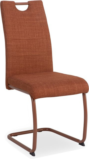 Freischwinger HARPER HYERES in Rot und Braun mit Stoffbezug und Metallgestell für dein Esszimmer - Bild 1