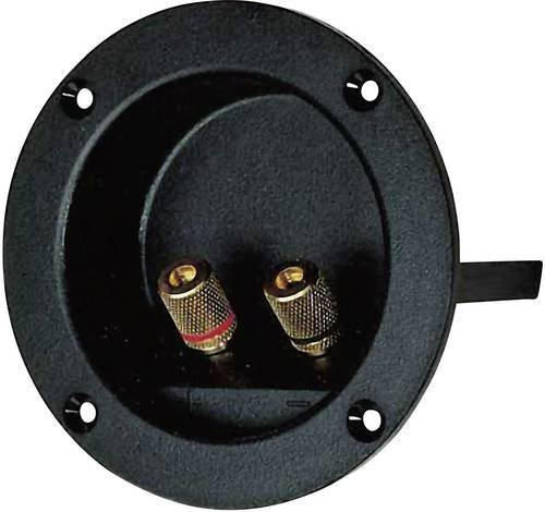 Visaton Rundes Schraubterminal ST 77 Schwarz - Bild 1