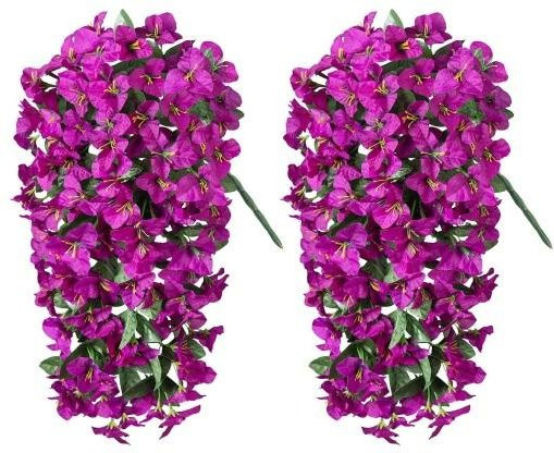 Yousheng Künstliche Bougainvillea Hängende Ranken in Multicolor, 2er Set - Bild 1