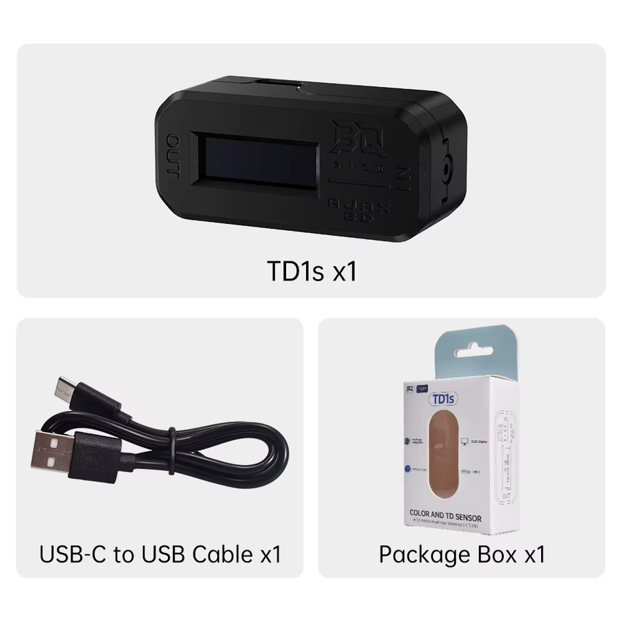 BIGTREETECH TD1s Filament-Scanner mit OLED-Display für Echtzeit-TD-Werte und Hex-Farbcode zur Verwendung mit Hue Forge FDM 3D-Druckern in Schwarz - Bild 4