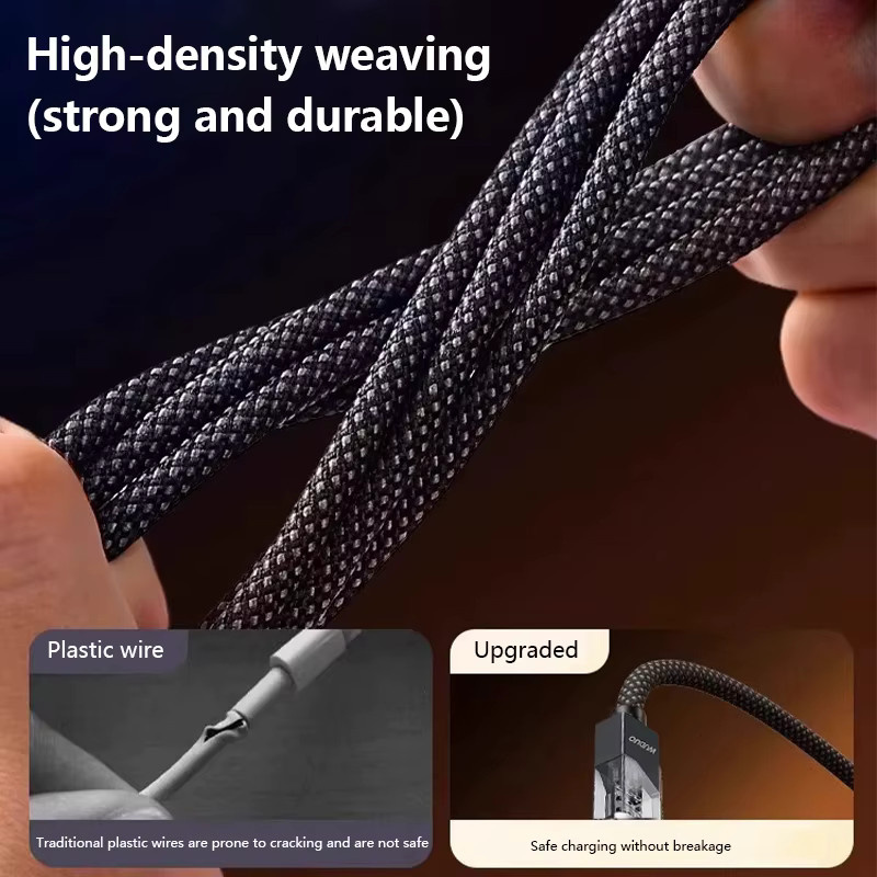 LYNXZ USB-C-Kabel mit LED-Anzeige, 60W Schnellladekabel in Schwarz für iPhone, MacBook Pro und Xiaomi - Bild 3