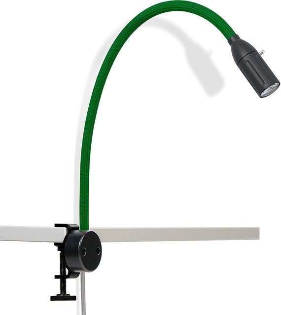 Less-n-more Zeus Essentials LED-Klemmleuchte in Schwarz-Grün mit warmweißem Licht (2700K) - Bild 1