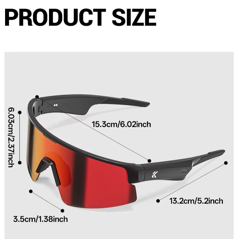 Kapvoe Smart Sport Sonnenbrille mit Bluetooth und UV400 Schutz für Radfahren und Sport - Bild 5