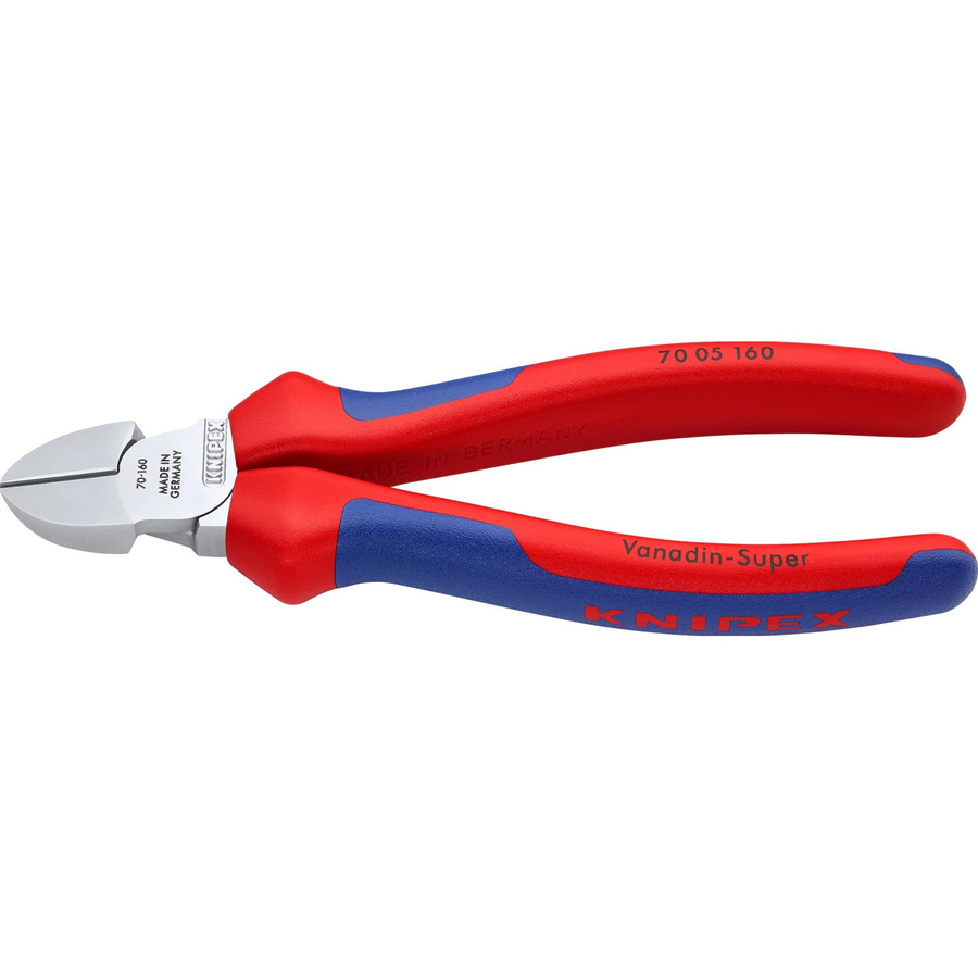 Knipex Seitenschneider aus Chrom-Vanadium-Stahl mit Mehrkomponenten-Griff in Rot, Länge: 160 mm - Bild 2