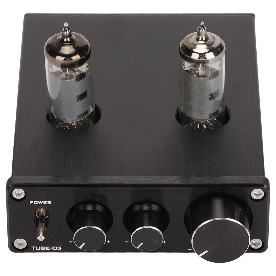 Andoer Vakuumröhren-Vorverstärker Stereo Amplifier in Schwarz für Handy, Computer und TV - Bild 3