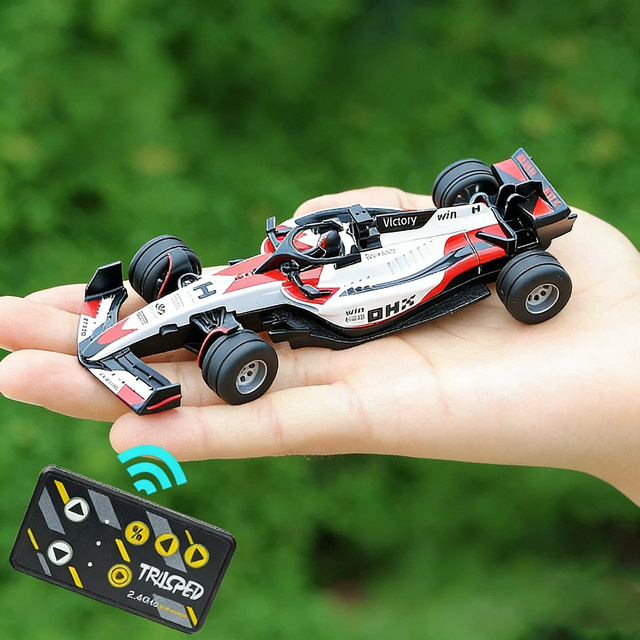 CONUSEA RC Drift-Auto, 1:64, ferngesteuert, mit Licht, aus Metall, Weiß - Bild 1