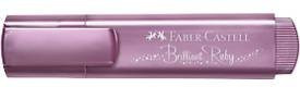 Faber-Castell Textmarker TL 46 Metallic Set in Rubin und Violett mit 3 Strichstärken und wasserbasierter Tinte, 10 Stück - Bild 1