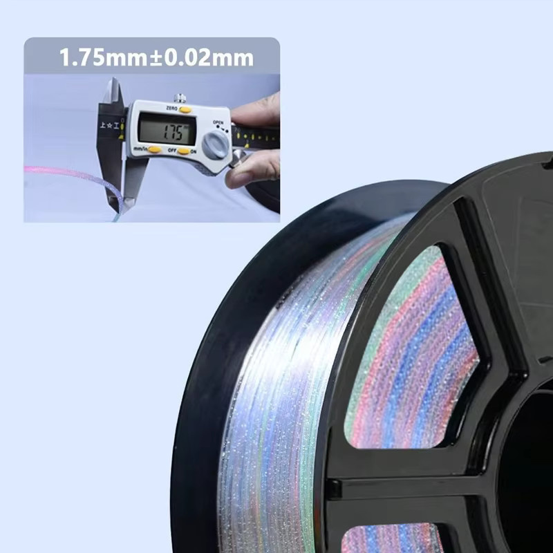 3D Maliang PLA Crystal Sparkle Forest Filament Regenbogen Multicolour 1,75 mm - Bild 3